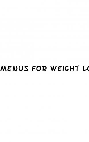 menus for weight loss