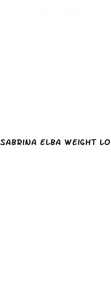 sabrina elba weight loss