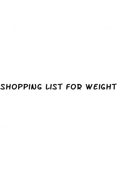 shopping list for weight loss