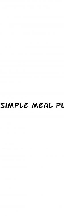 simple meal plan for weight loss