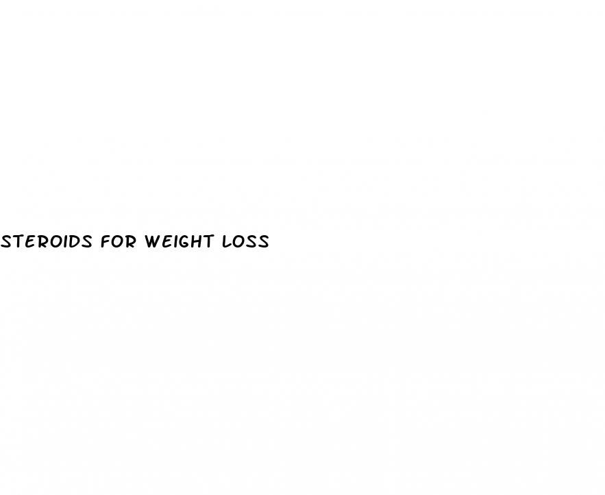 steroids for weight loss