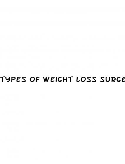 types of weight loss surgeries
