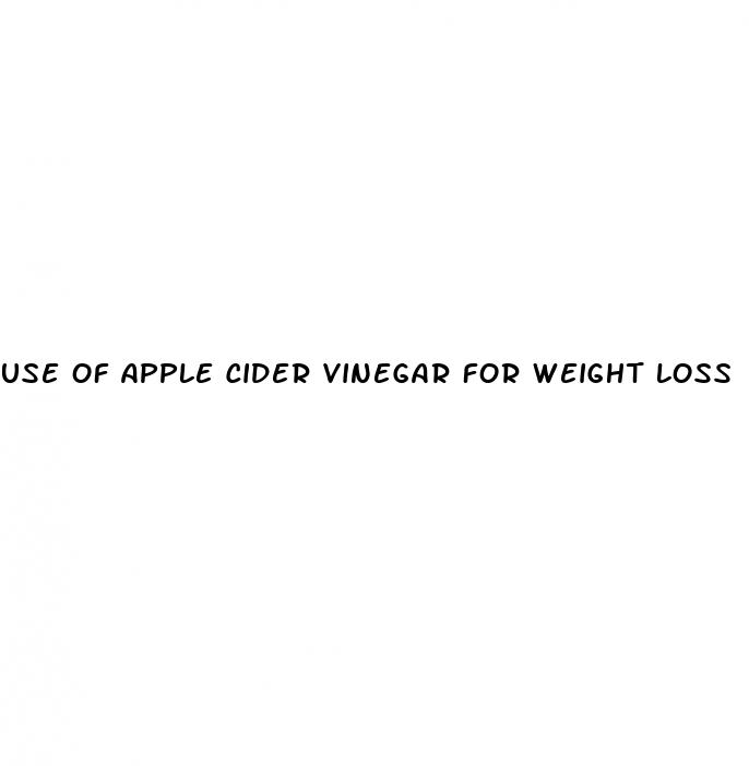 use of apple cider vinegar for weight loss