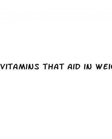 vitamins that aid in weight loss