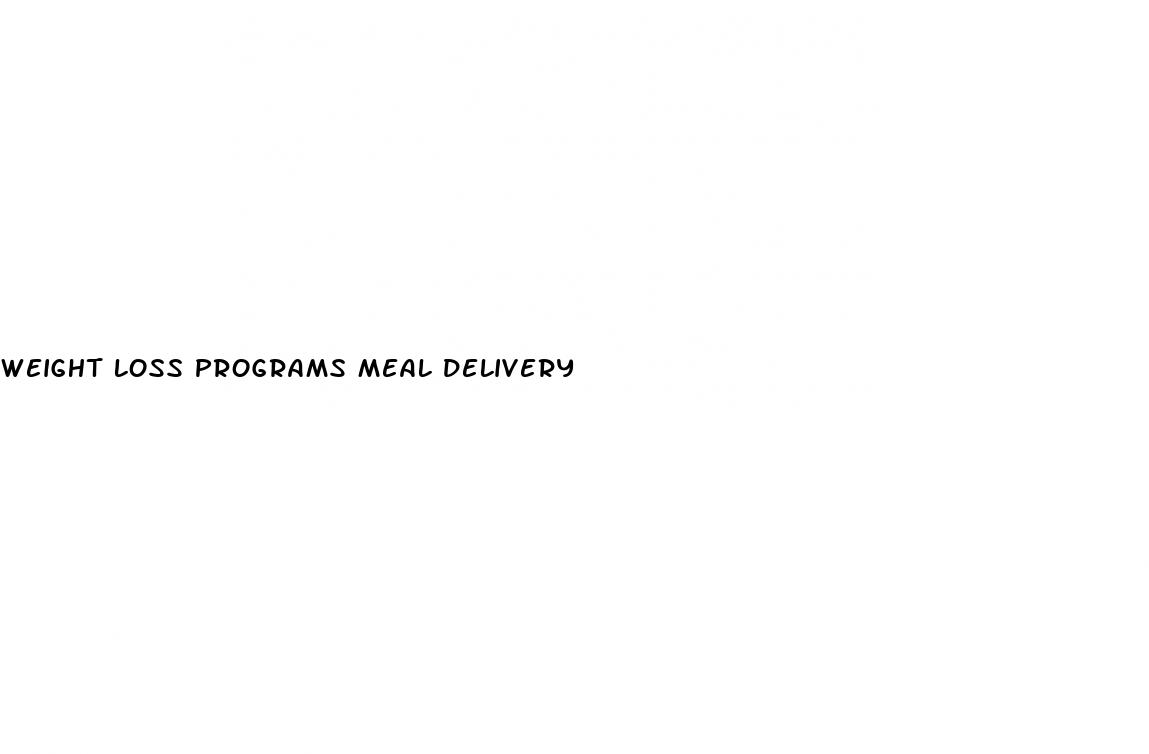 weight loss programs meal delivery