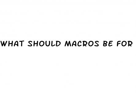 what should macros be for weight loss