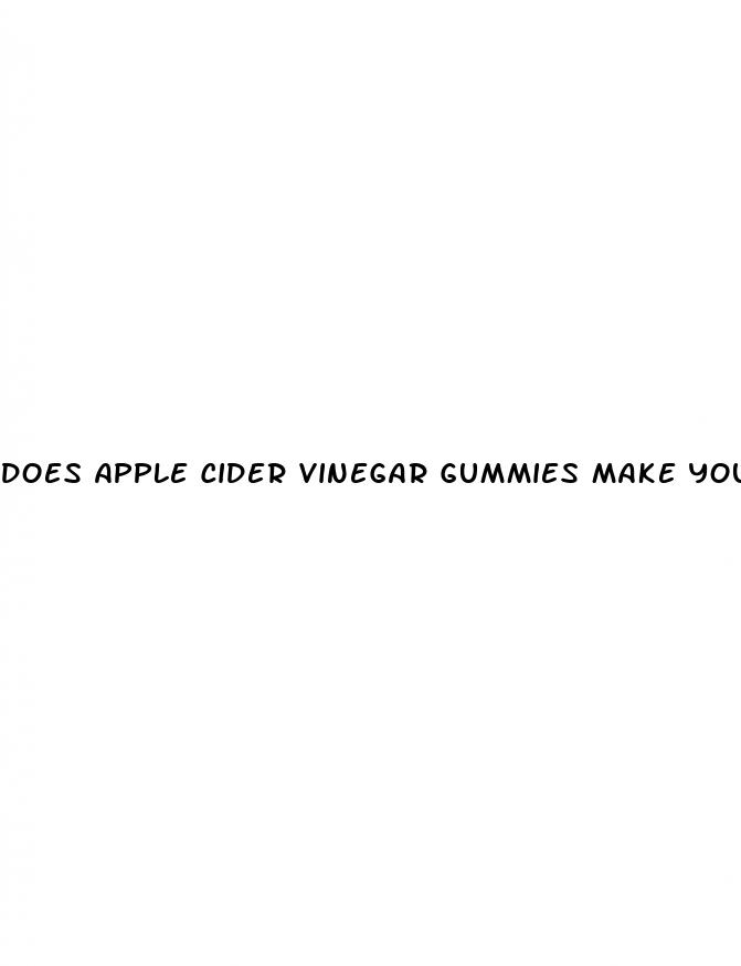 does apple cider vinegar gummies make your pee smell