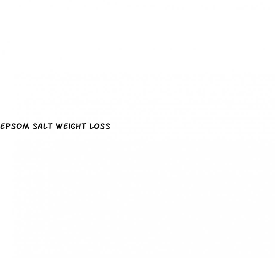 epsom salt weight loss
