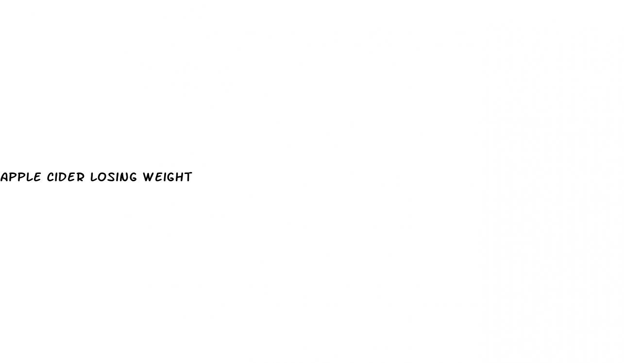 apple cider losing weight