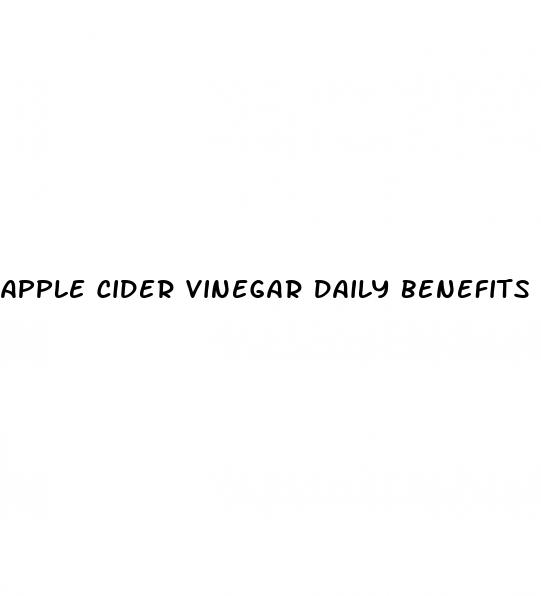apple cider vinegar daily benefits