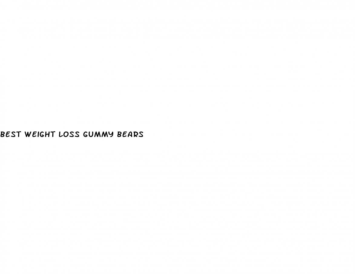 best weight loss gummy bears