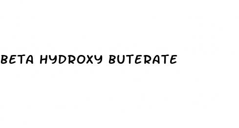 beta hydroxy buterate