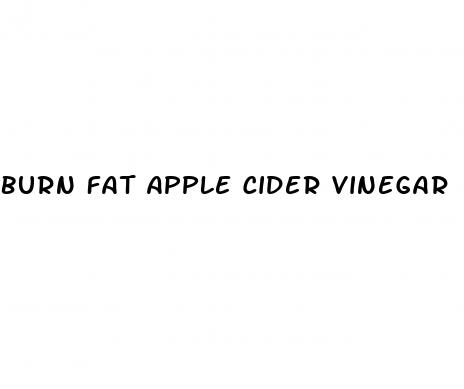 burn fat apple cider vinegar