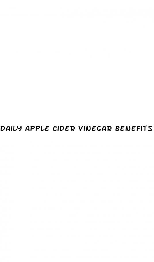 daily apple cider vinegar benefits