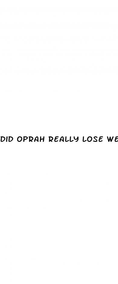 did oprah really lose weight eating gummies