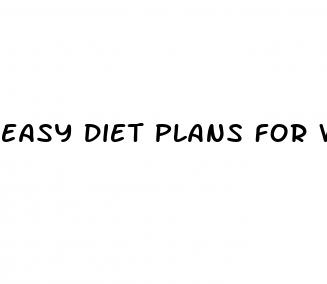 easy diet plans for weight loss