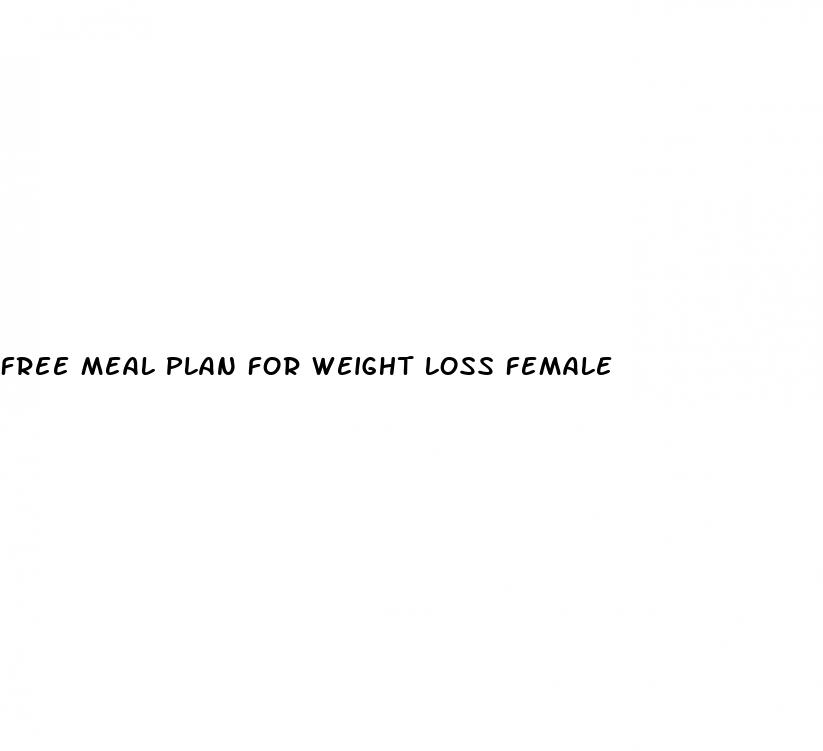 free meal plan for weight loss female