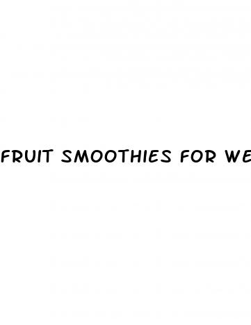 fruit smoothies for weight loss