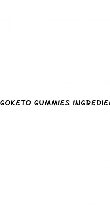 goketo gummies ingredients