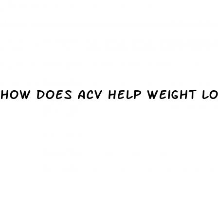 how does acv help weight loss