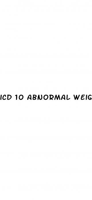 icd 10 abnormal weight loss