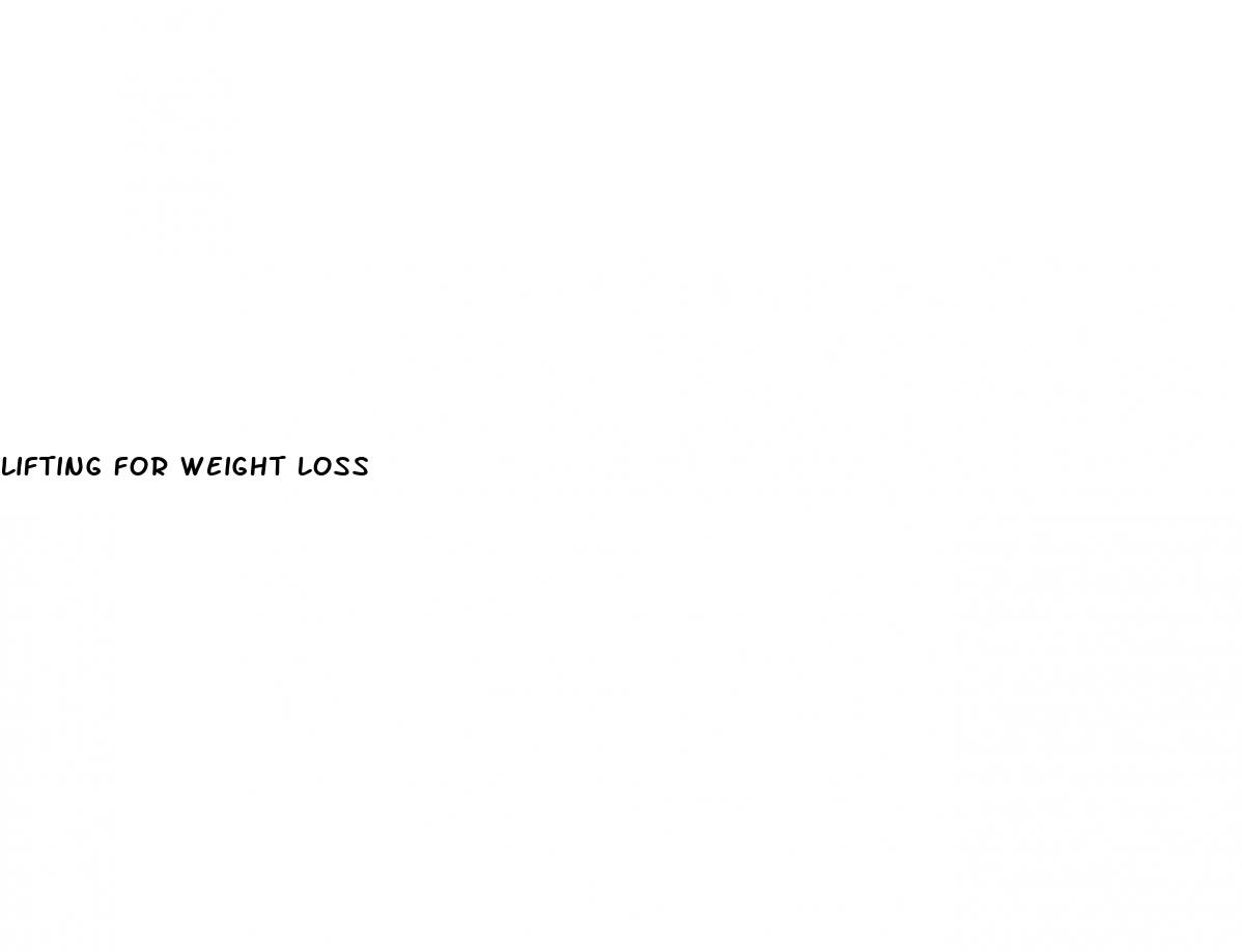 lifting for weight loss