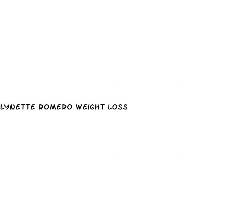 lynette romero weight loss