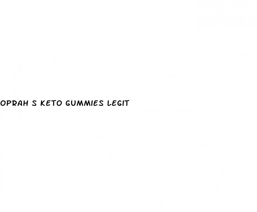 oprah s keto gummies legit