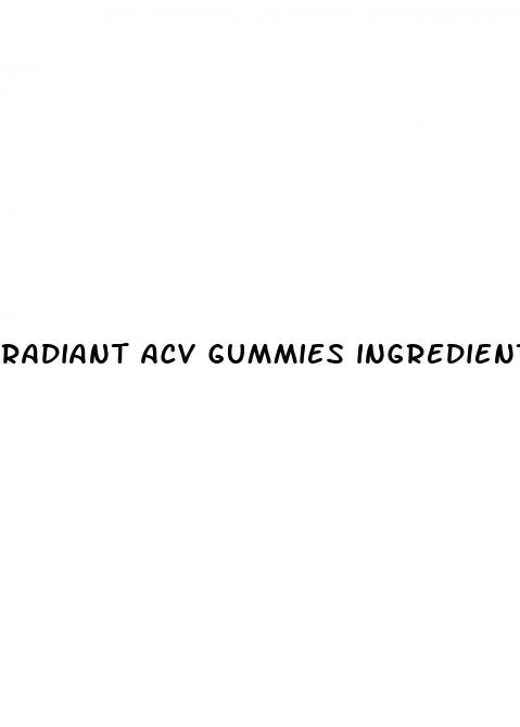 radiant acv gummies ingredients