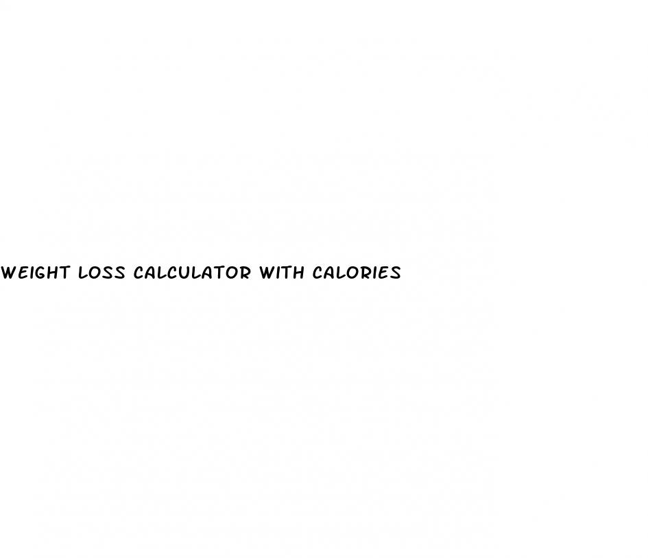 weight loss calculator with calories
