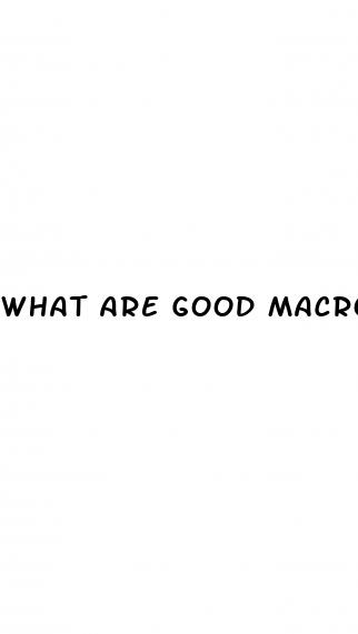 what are good macros for weight loss