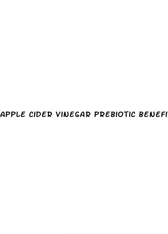 apple cider vinegar prebiotic benefits