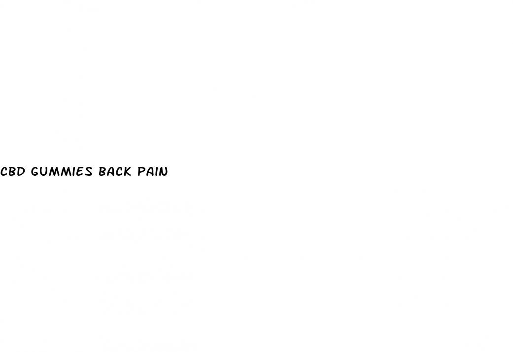 cbd gummies back pain