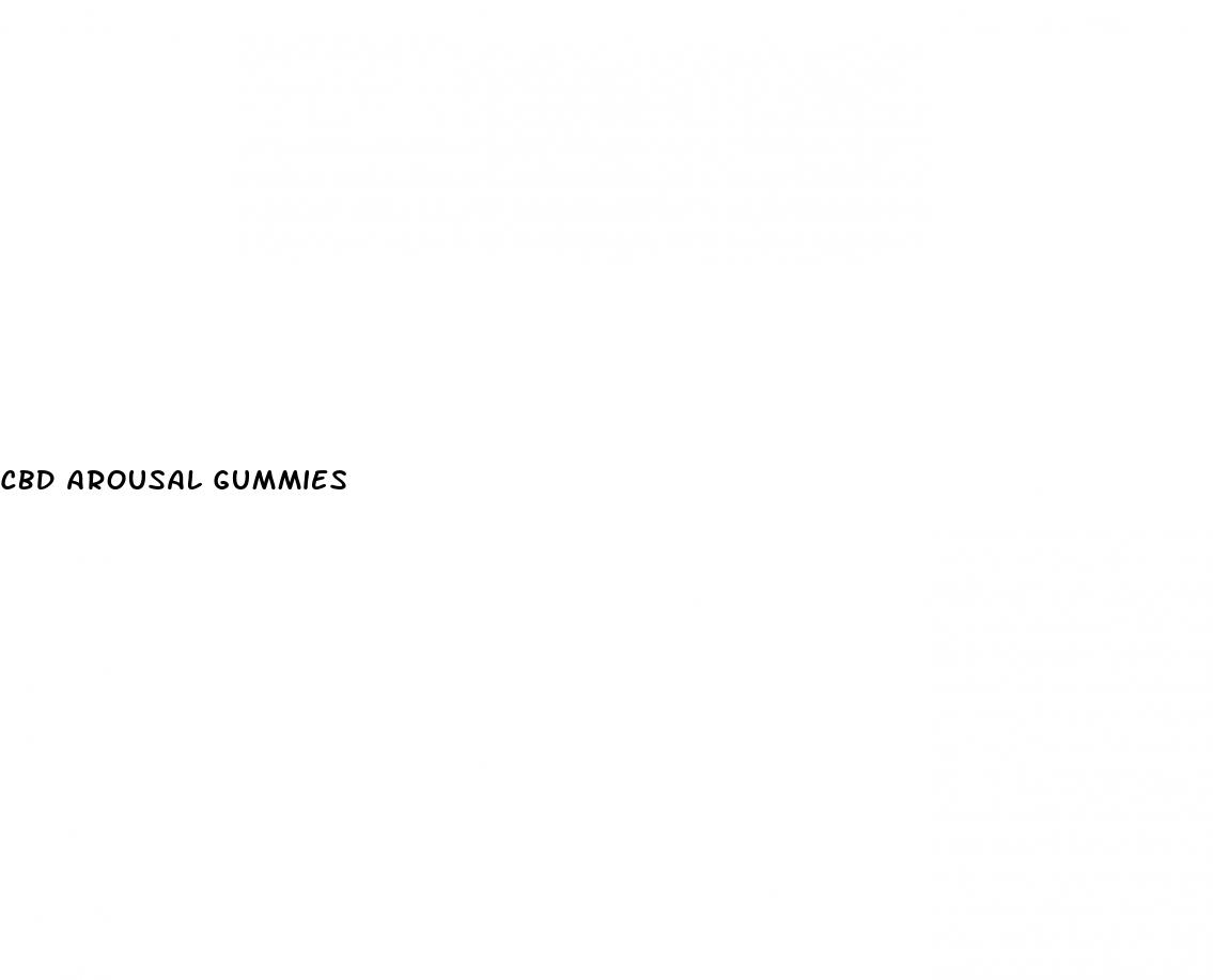 cbd arousal gummies