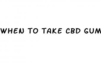 when to take cbd gummy before bed