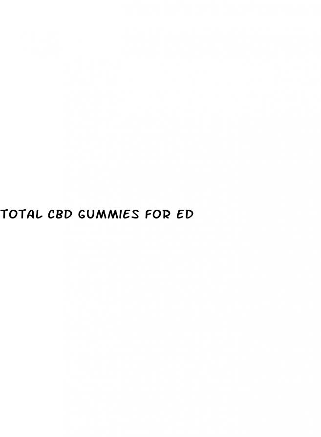 total cbd gummies for ed