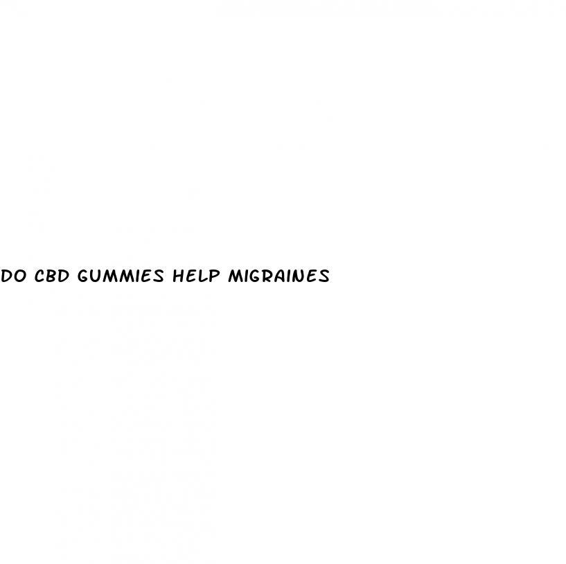 do cbd gummies help migraines