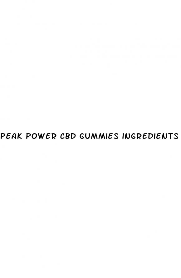 peak power cbd gummies ingredients