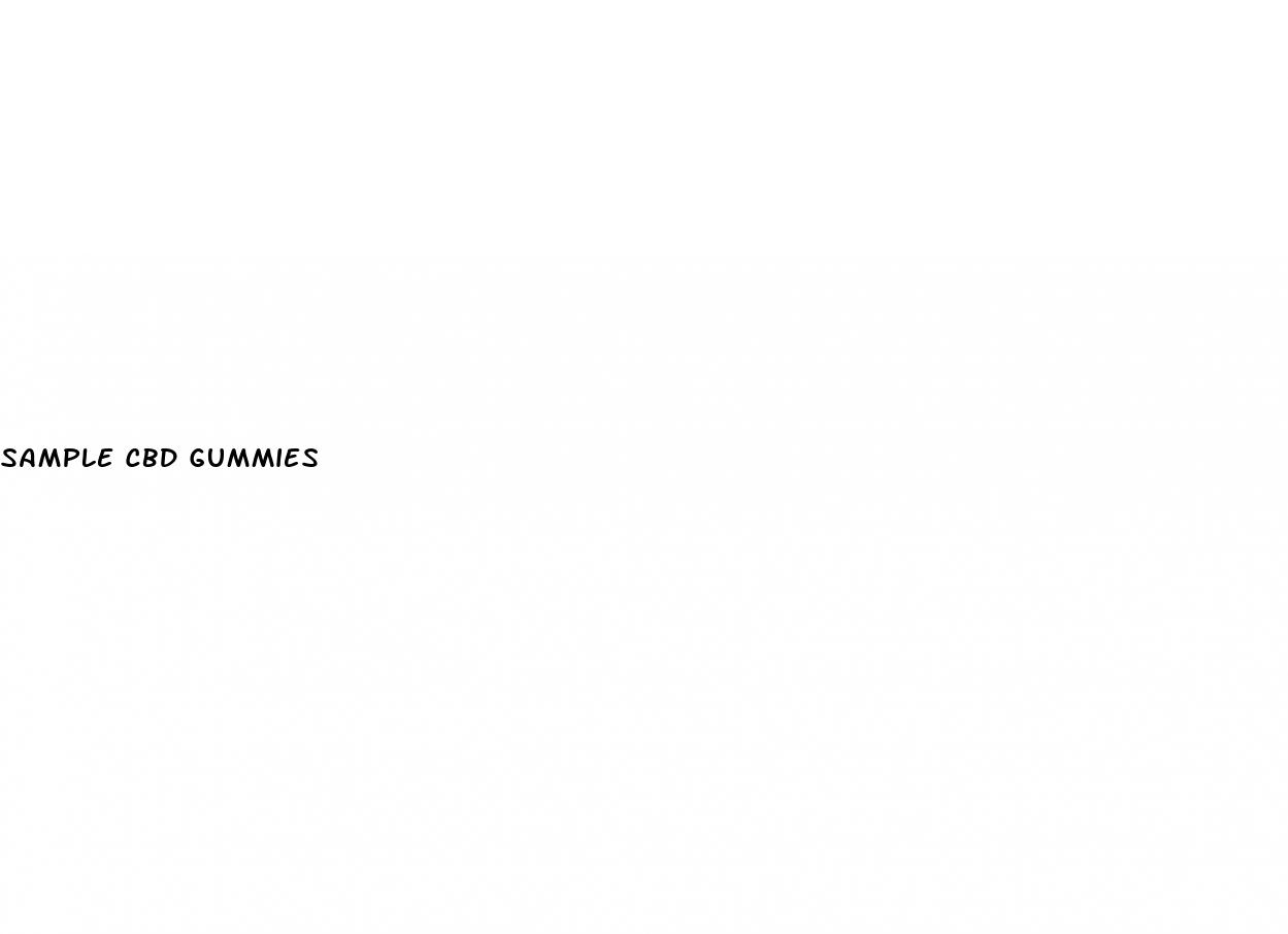 sample cbd gummies