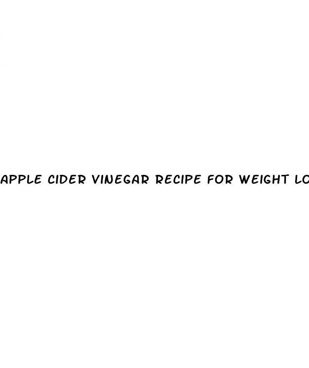 apple cider vinegar recipe for weight loss