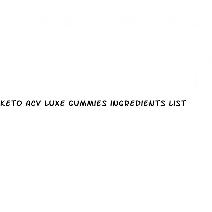 keto acv luxe gummies ingredients list