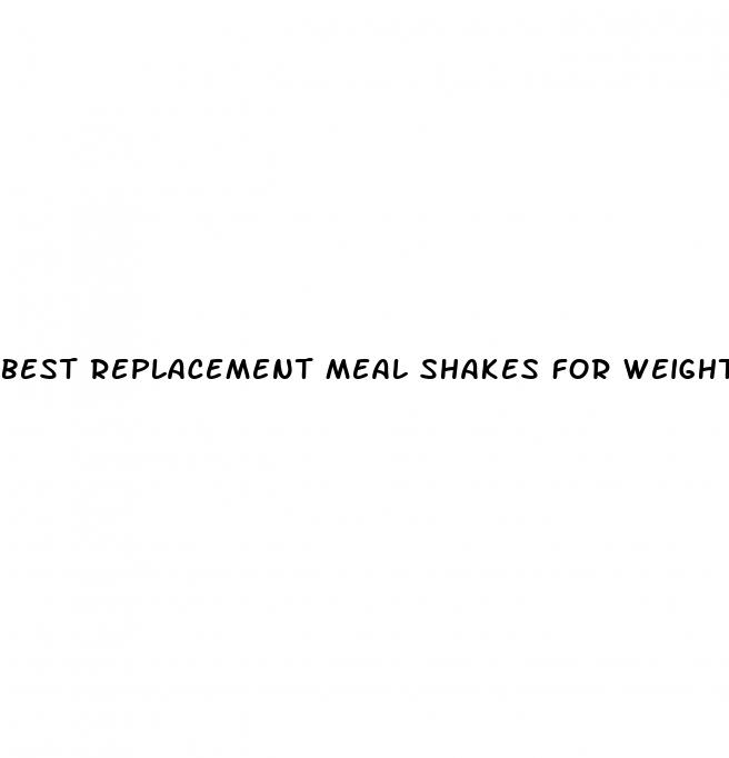 best replacement meal shakes for weight loss