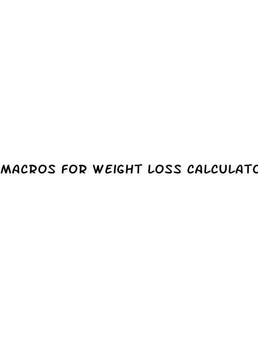macros for weight loss calculator free