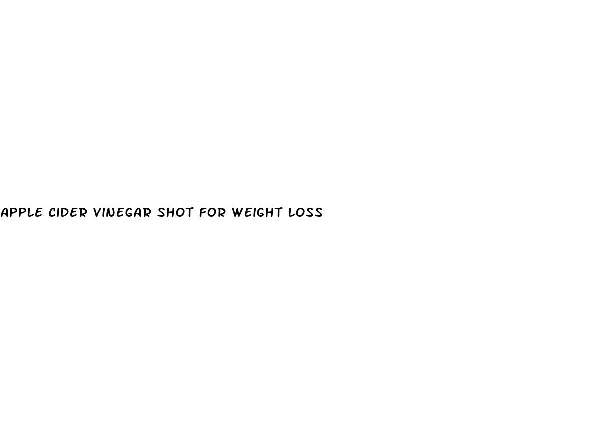 apple cider vinegar shot for weight loss