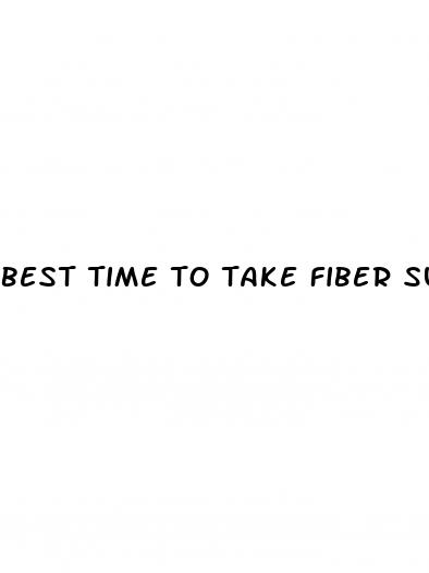 best time to take fiber supplement for weight loss