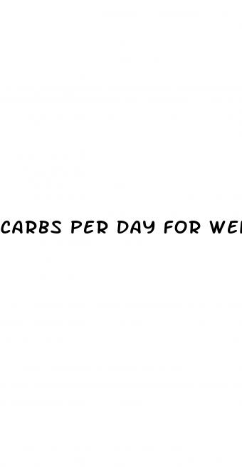 carbs per day for weight loss