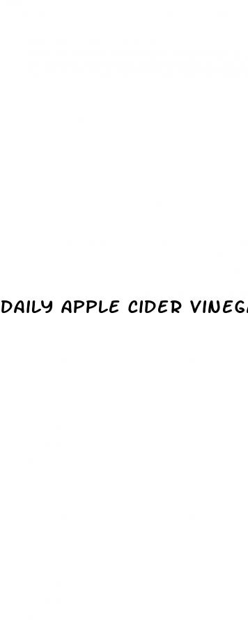 daily apple cider vinegar