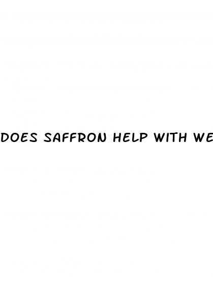 does saffron help with weight loss