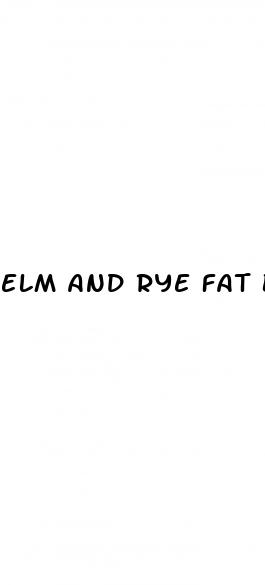 elm and rye fat burner gummies