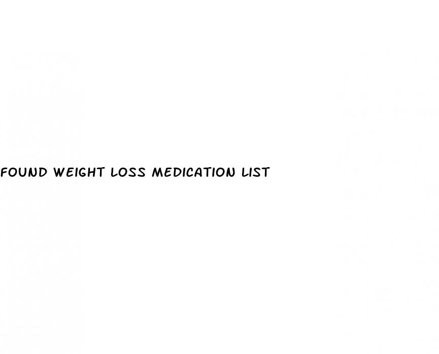 found weight loss medication list